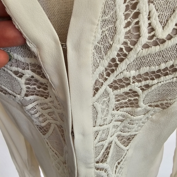 Twelfth Street by Cynthia Vincent "Both Sides Now" Lace Bib Blouse - Picture 5 of 12